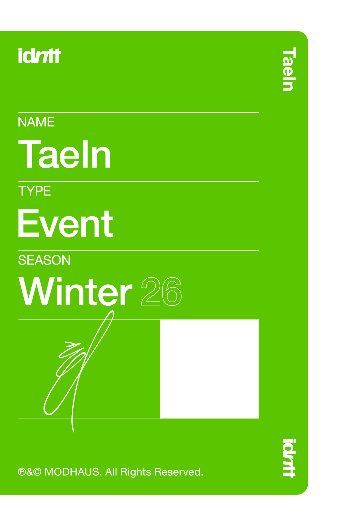 Choi TaeIn idntt photocard back side - Event Objekt
