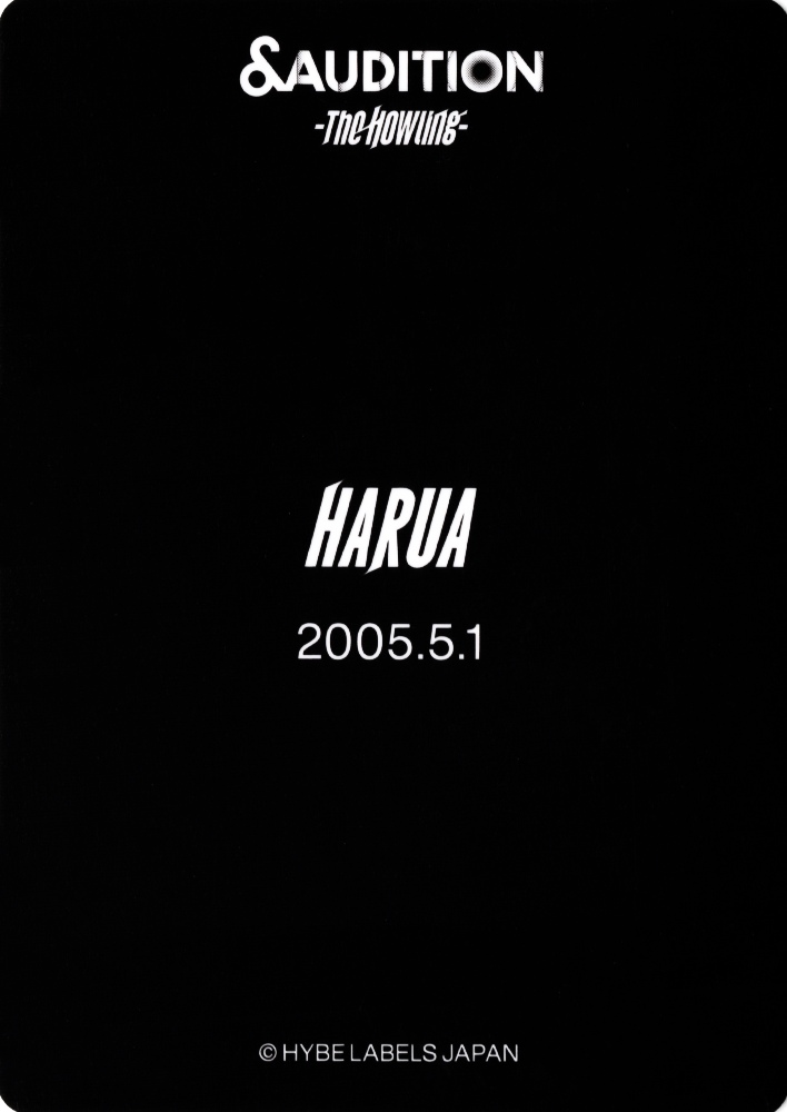 Harua &TEAM photocard back side - Photocards