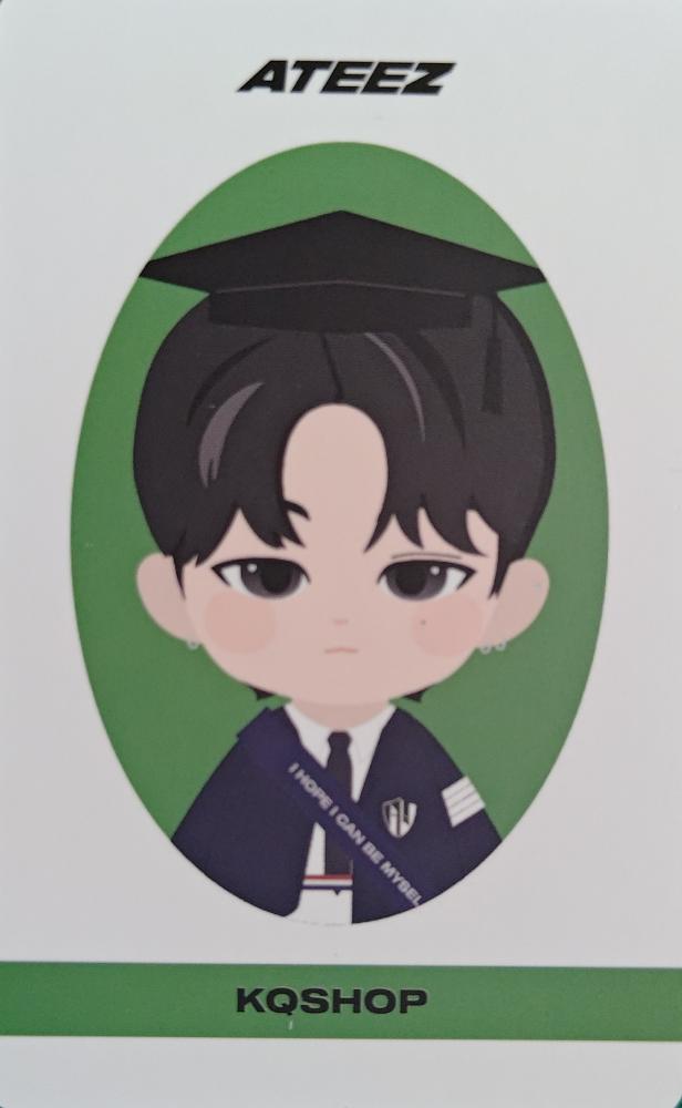 Wooyoung ATEEZ photocard back side - Figure Ver.
