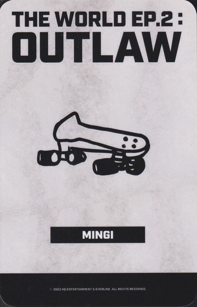Mingi ATEEZ photocard back side - Acrylic Stand