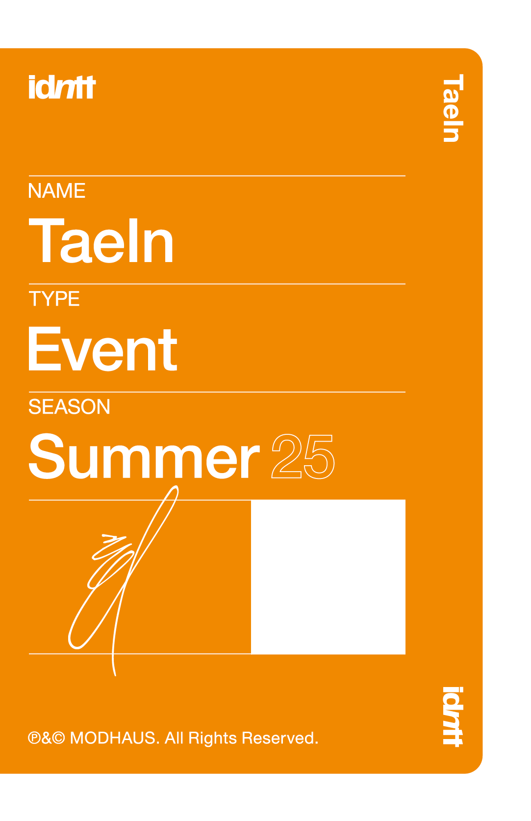 Choi TaeIn idntt photocard back side - Event Objekt