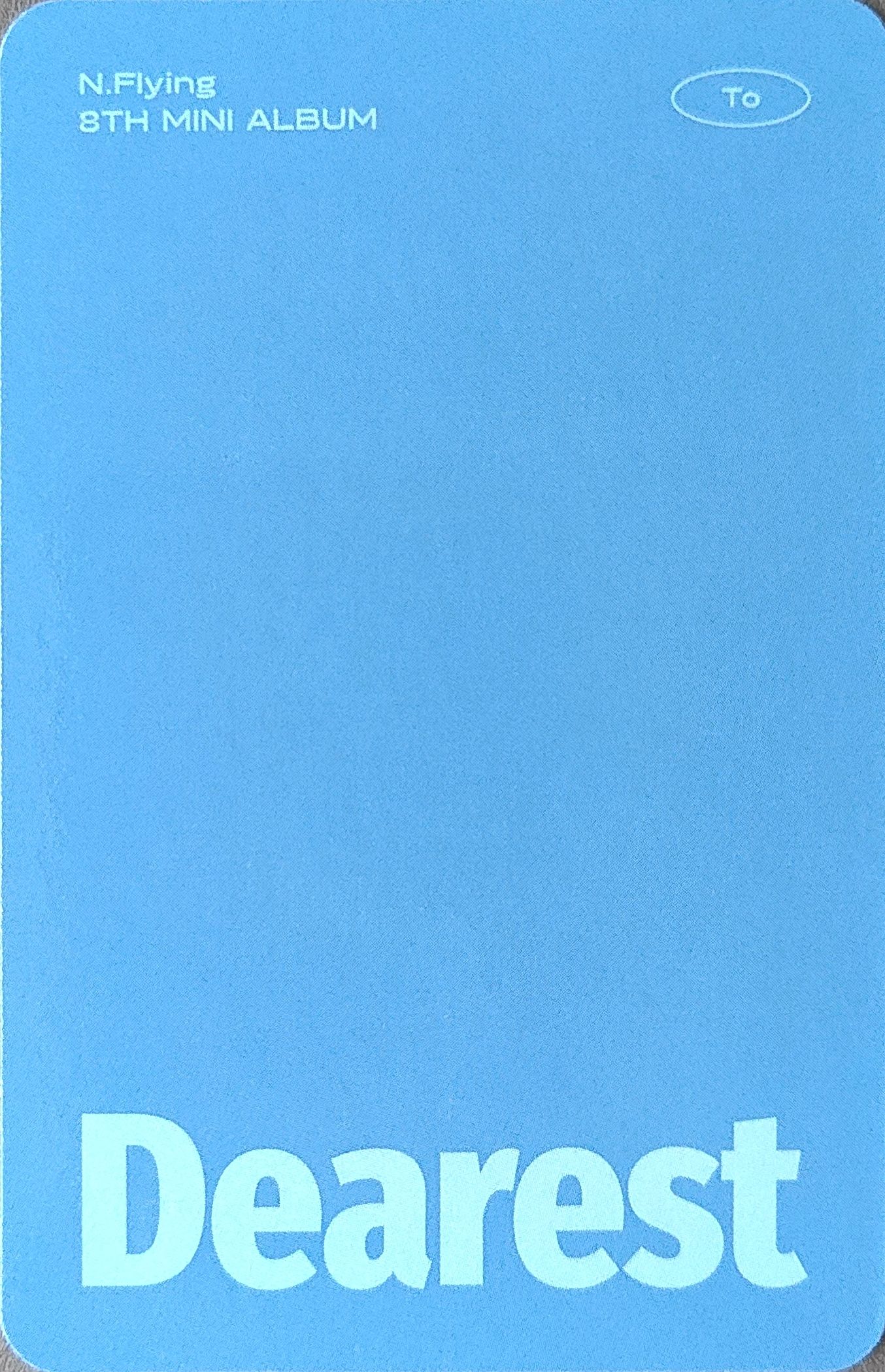 Seunghyub N.Flying photocard back side - Selfie Photocard
