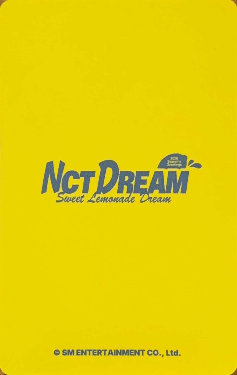 Jisung NCT DREAM photocard back side - MD Photo Pack