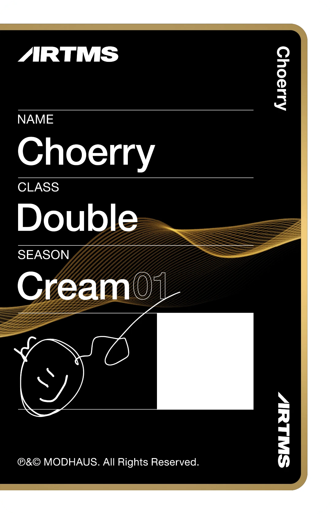 Choerry ARTMS photocard back side - Double Class Objekt