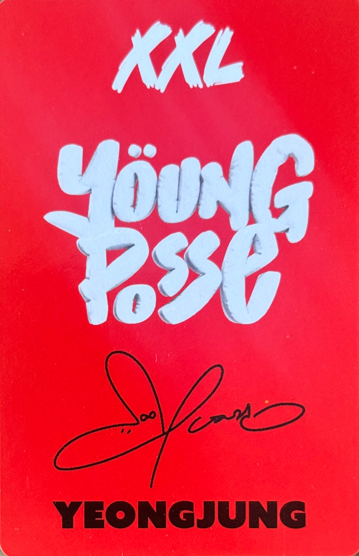 Yeonjung YOUNG POSSE photocard back side - Photocard