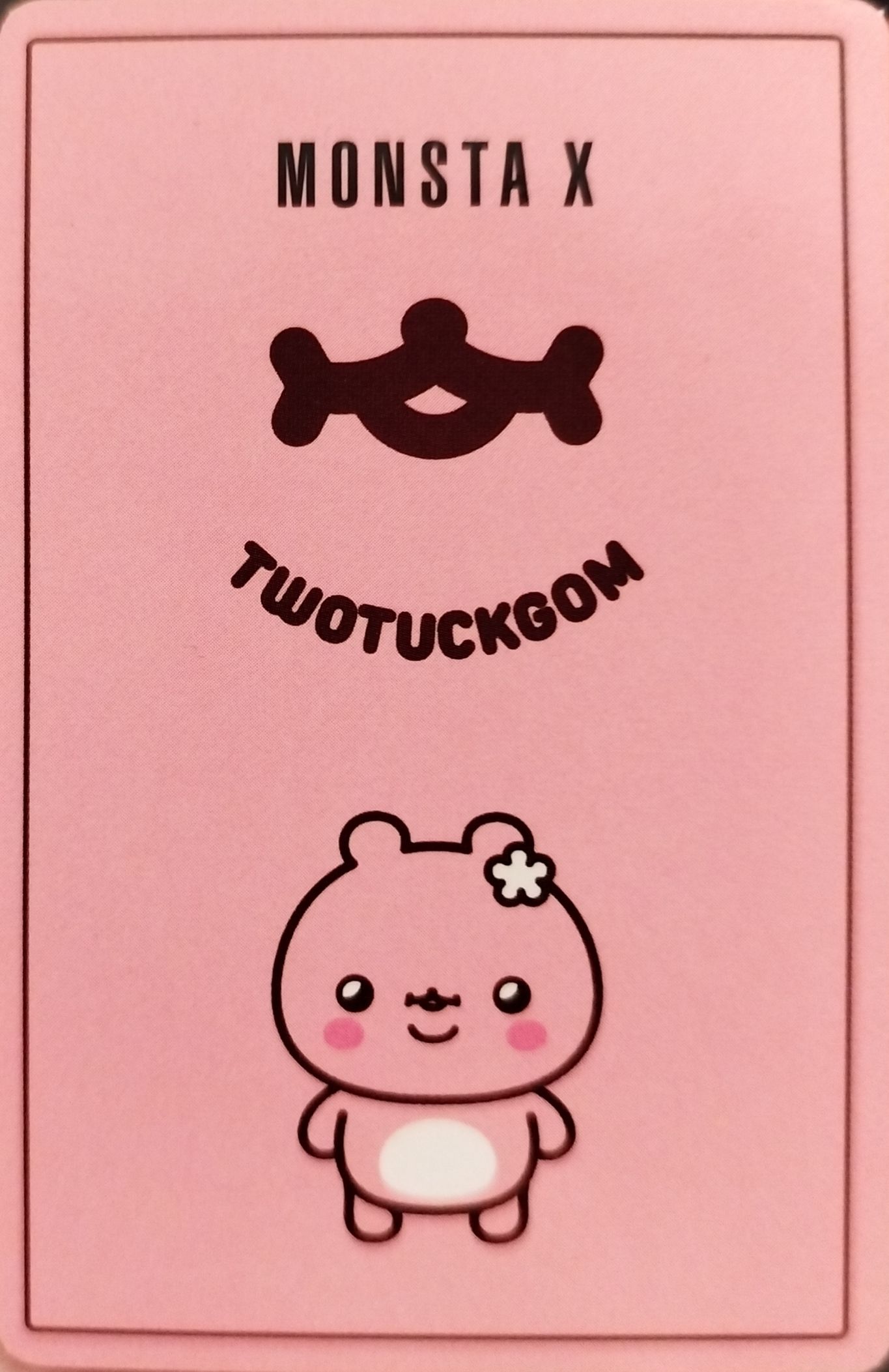 Minhyuk MONSTA X photocard back side - Twotuckgom Photocard