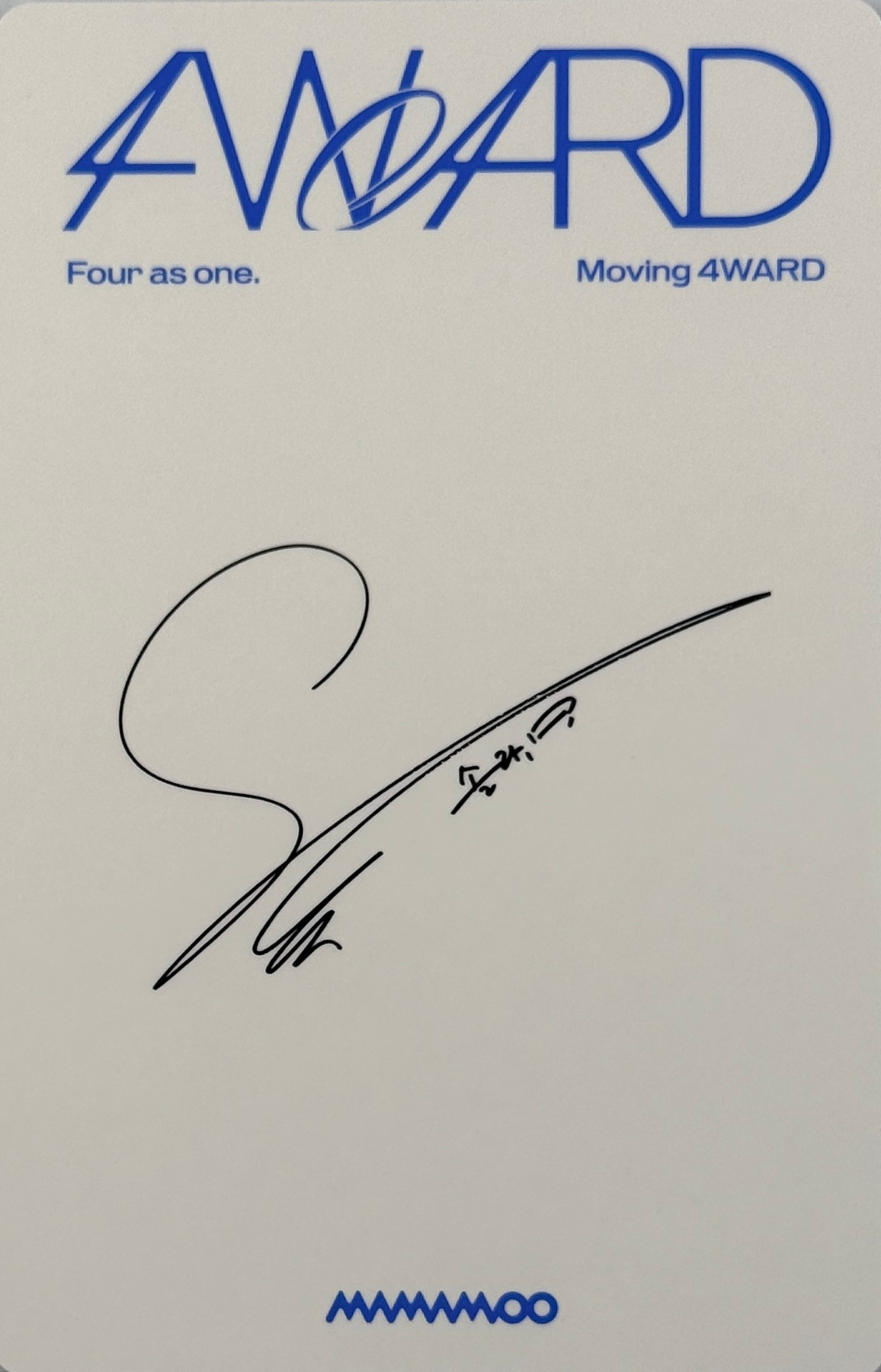 Solar MAMAMOO photocard back side - Photocard