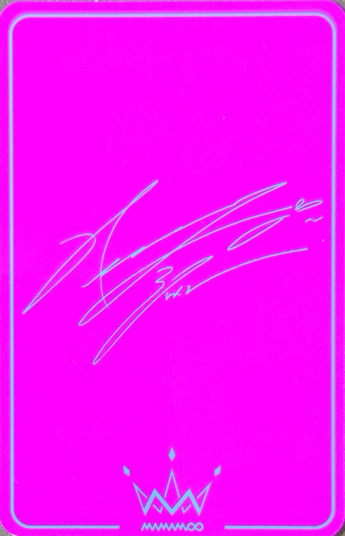 Hwasa MAMAMOO photocard back side - Photocard