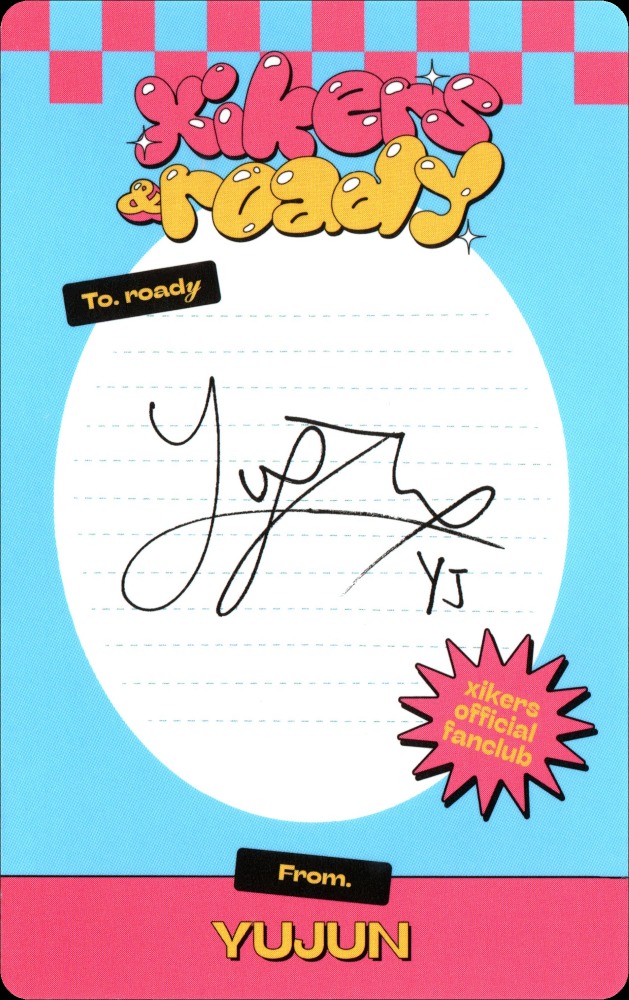 Yujun xikers photocard back side - Photocard Set