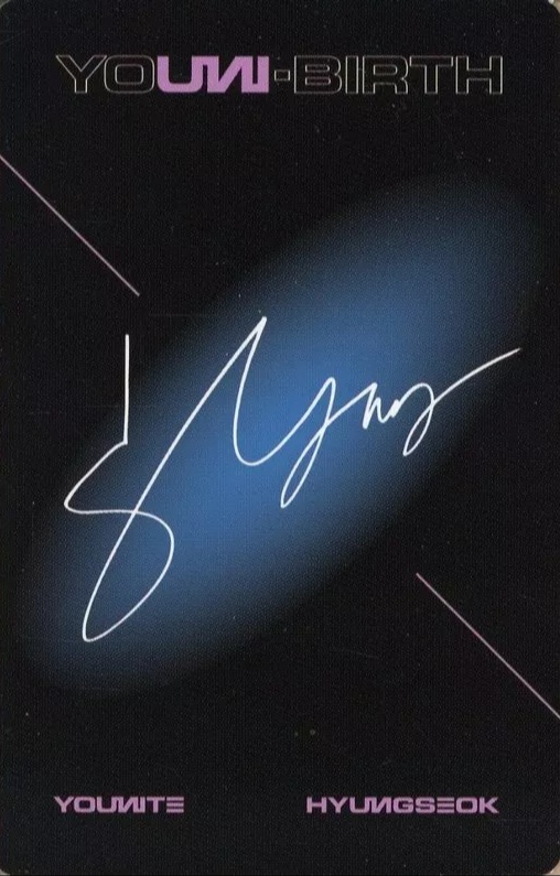 Hyungseok YOUNITE photocard back side - Photocard