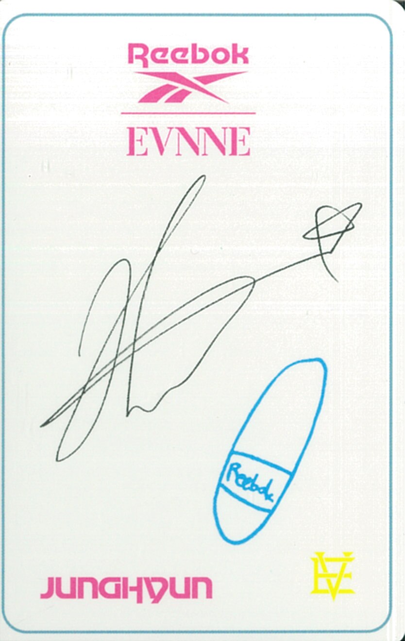 Junghyun EVNNE photocard back side - Benefit