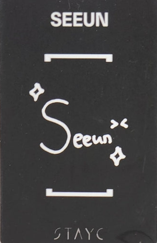 Seeun STAYC photocard back side - S