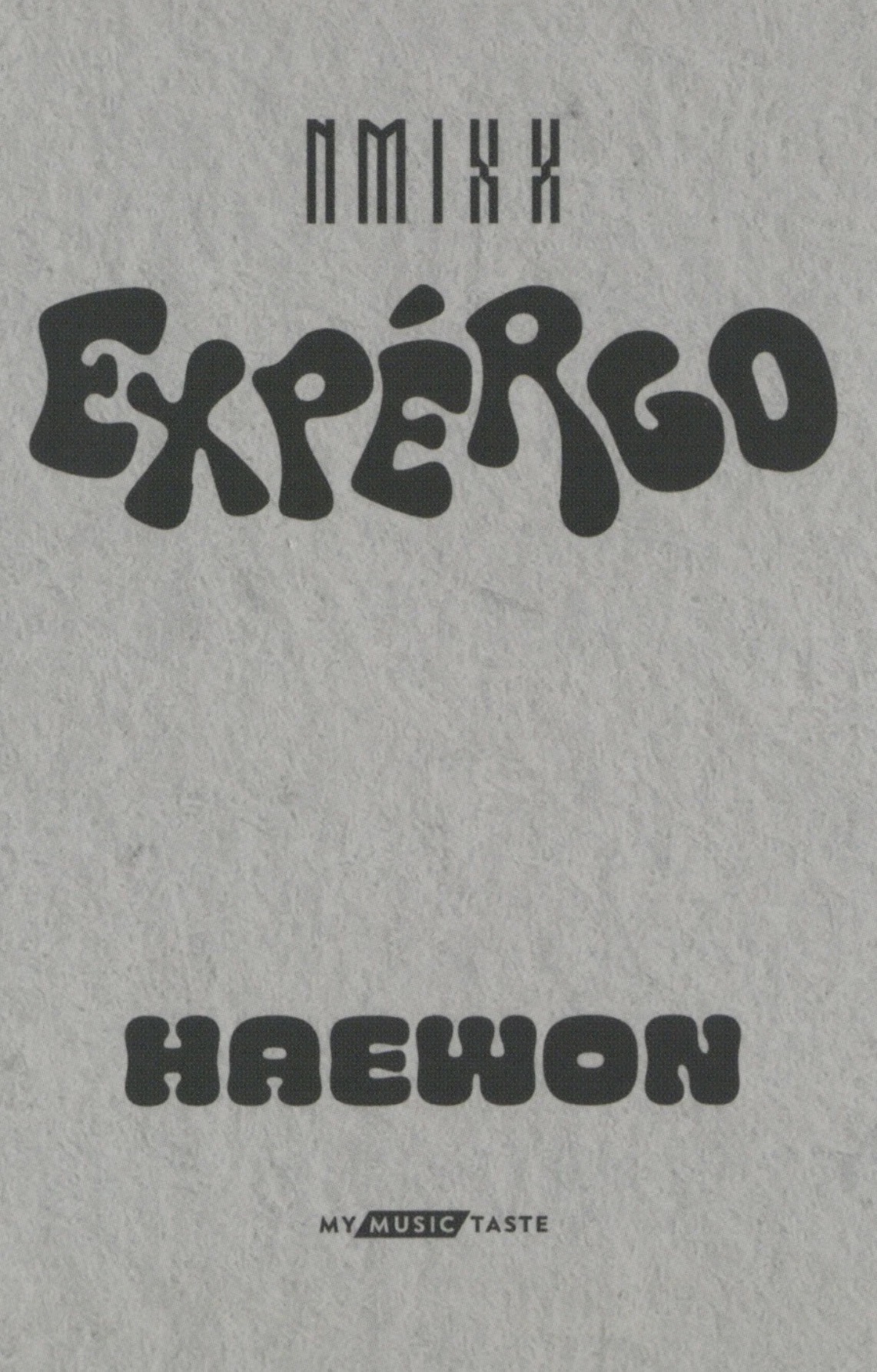 Haewon NMIXX photocard back side - Preorder
