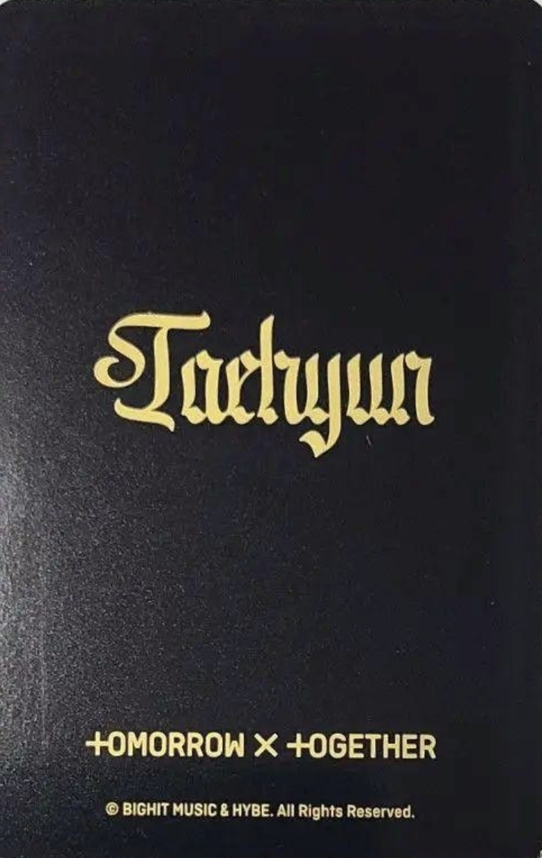 Taehyun TXT photocard back side - Photocard