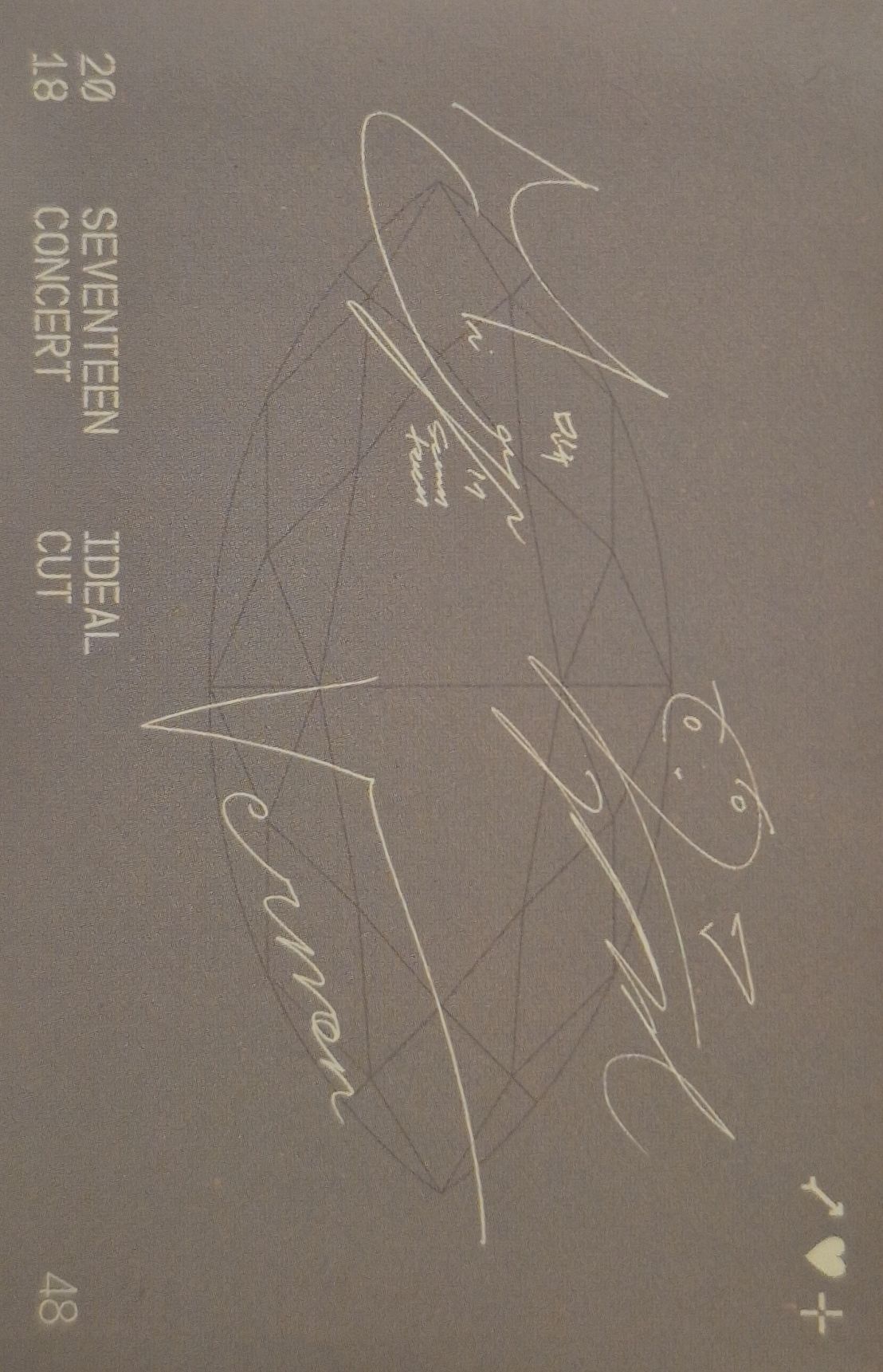 Mingyu, Vernon & Jeonghan SEVENTEEN photocard back side - Trading Card