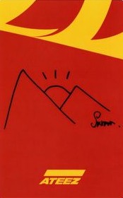 San ATEEZ photocard back side - Photocard