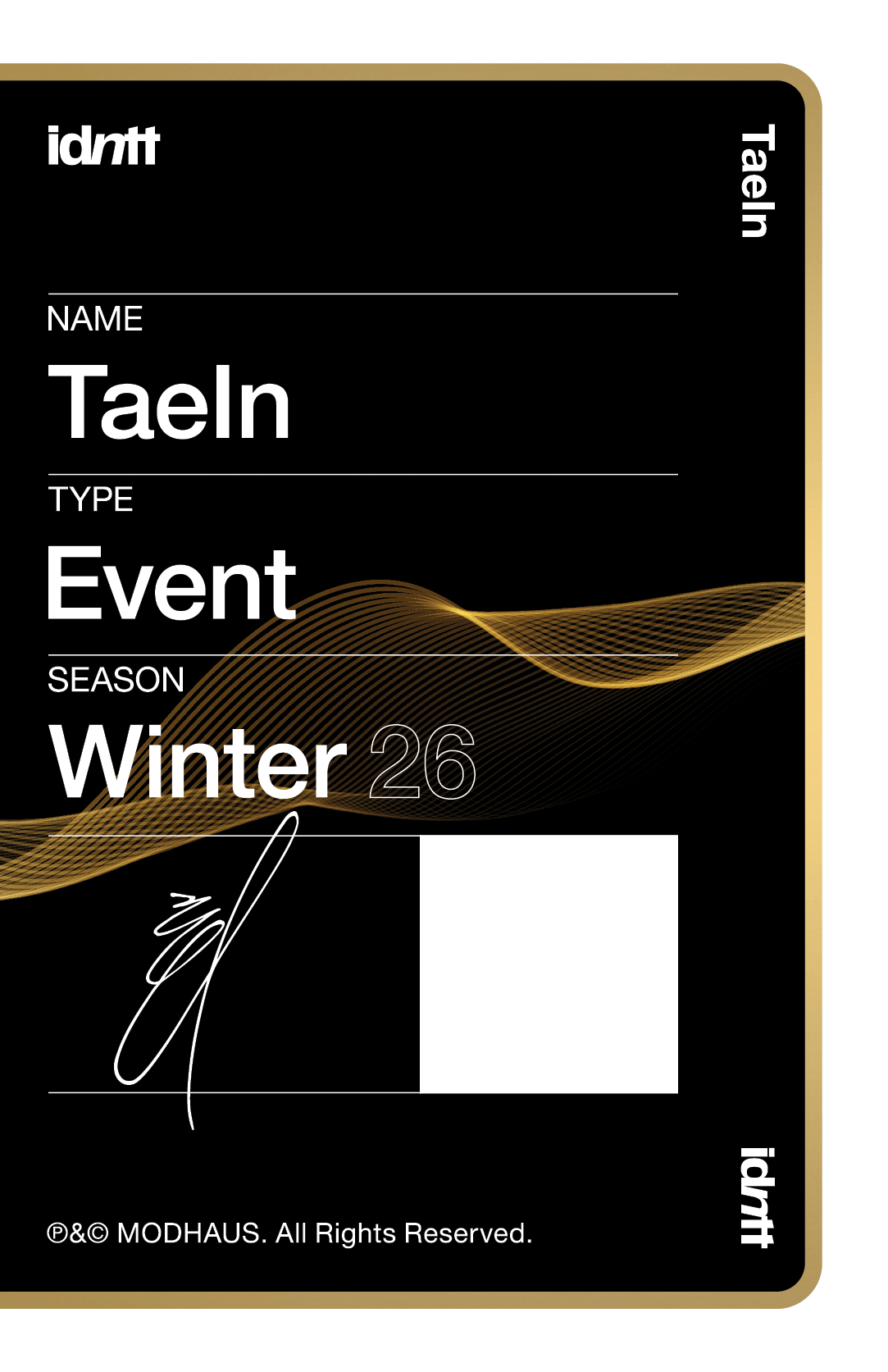 Choi TaeIn idntt photocard back side - Event Objekt