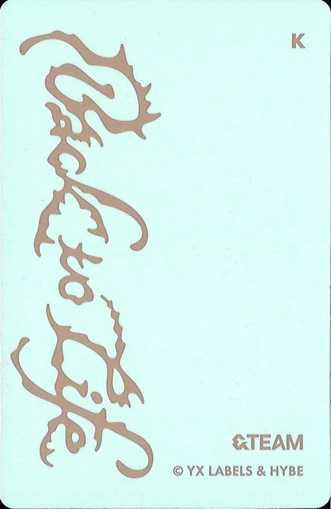 K &TEAM photocard back side - Photocard Set B