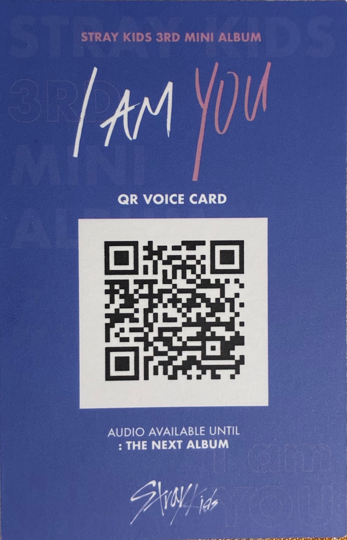 Bang Chan, Felix Stray Kids photocard back side - QR Photocard B ver.