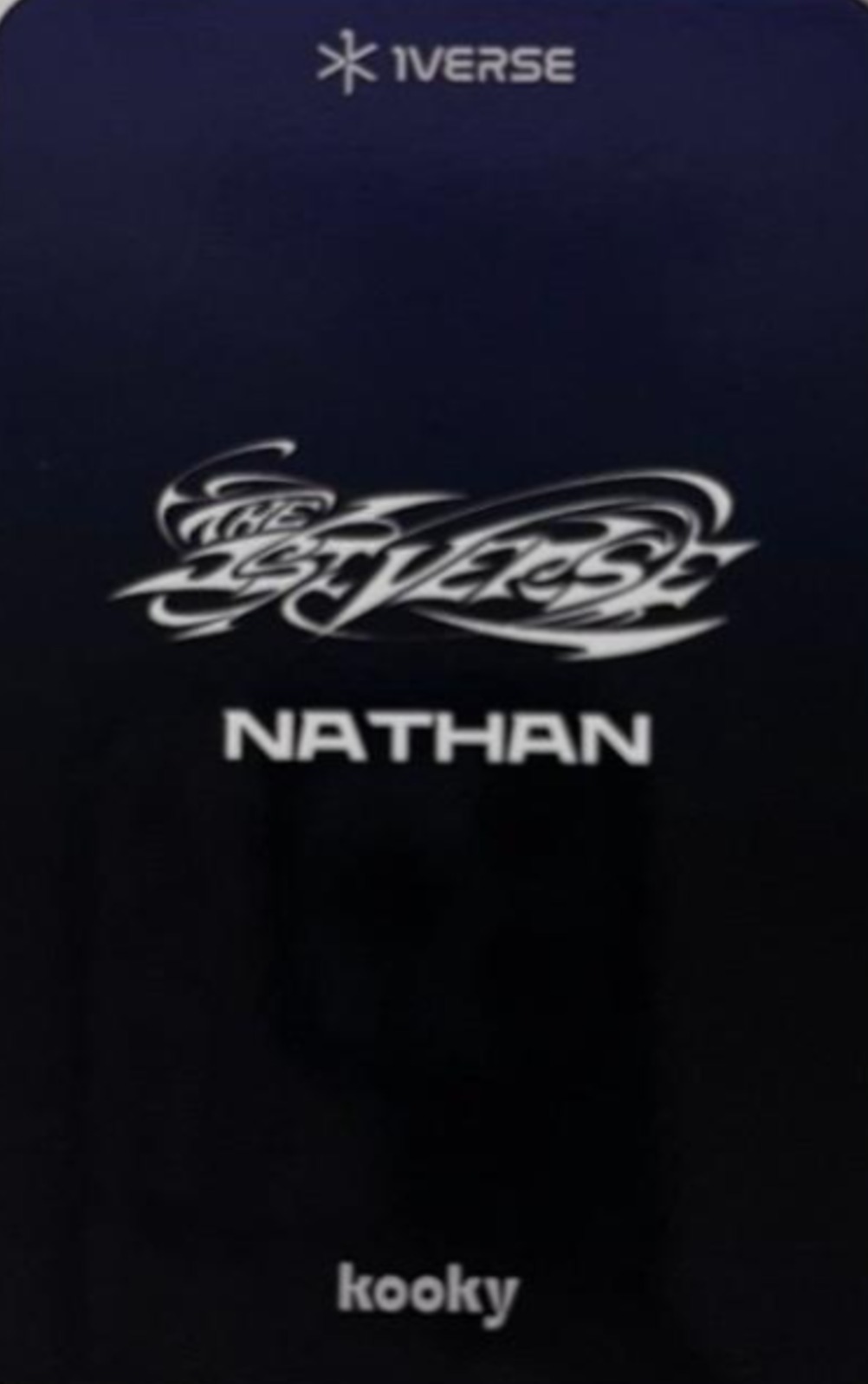 Nathan 1VERSE photocard back side - Hayward Benefit