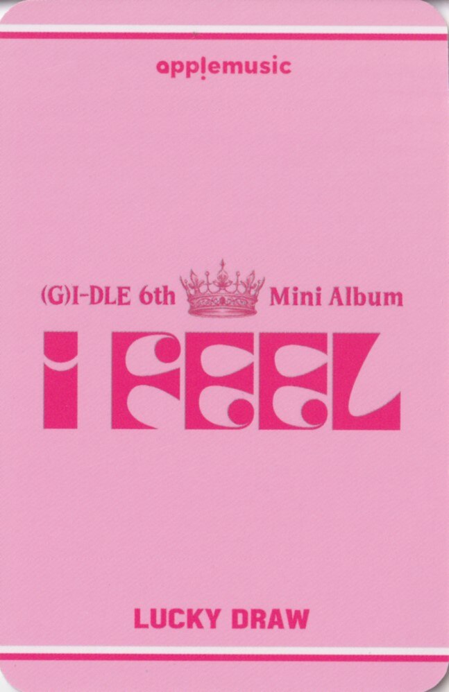 Yuqi I-DLE photocard back side - Benefit