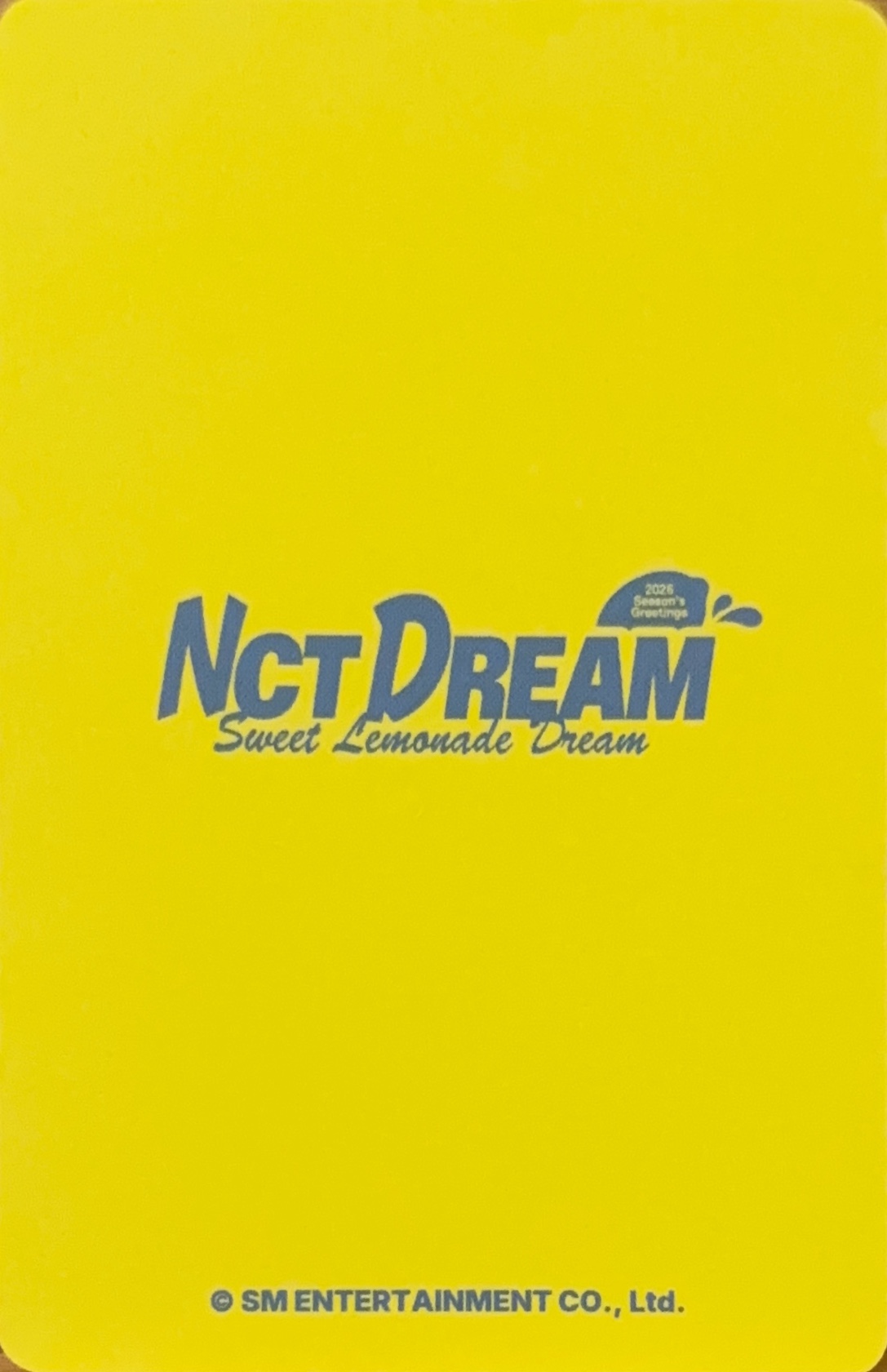 Jisung NCT DREAM photocard back side - MD Trading Card B