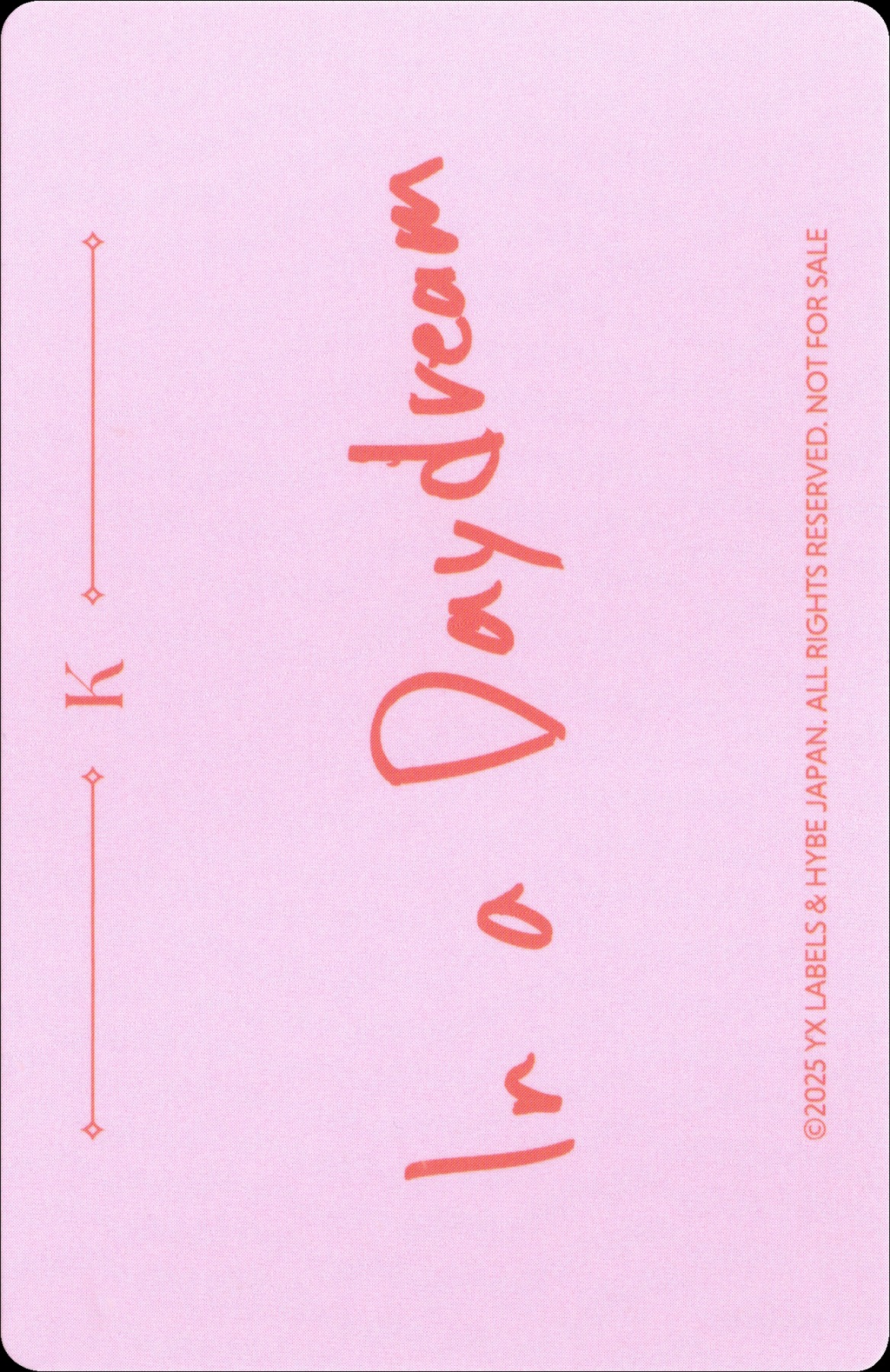 K &TEAM photocard back side - Photocards