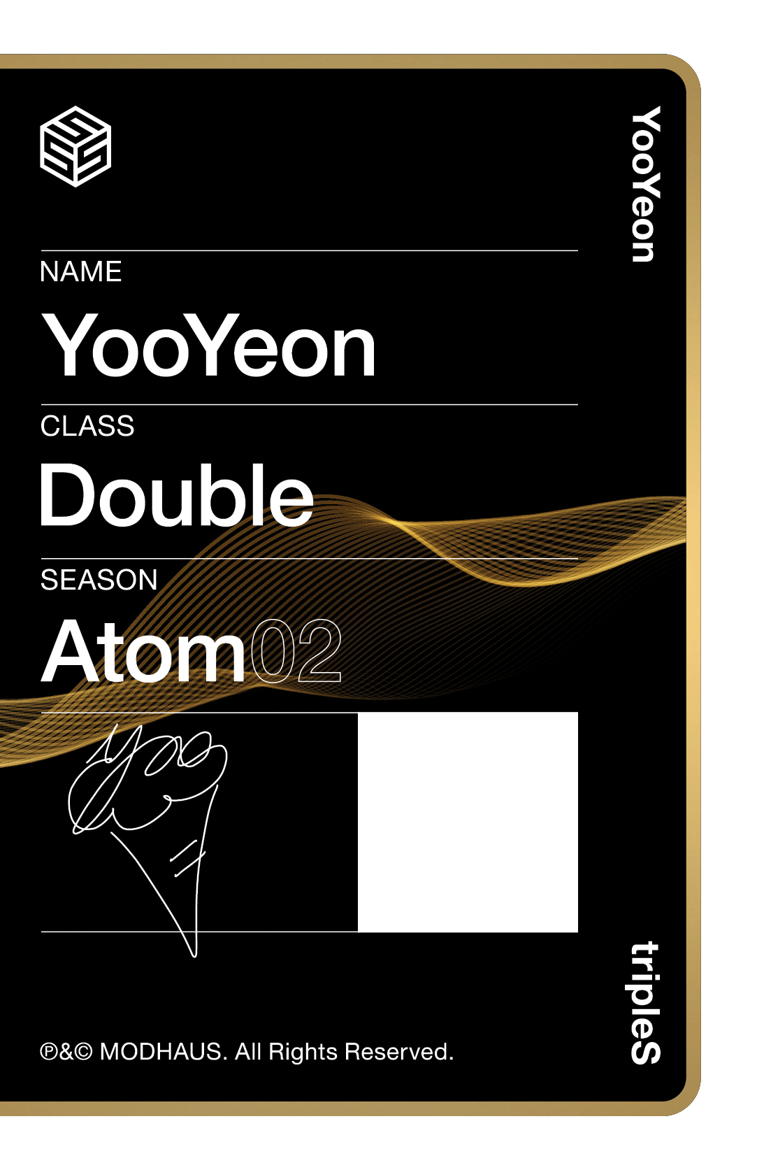 Yooyeon tripleS photocard back side - Double Class Objekt
