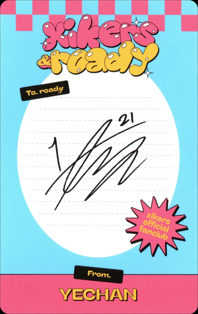Yechan xikers photocard back side - Photocard Set