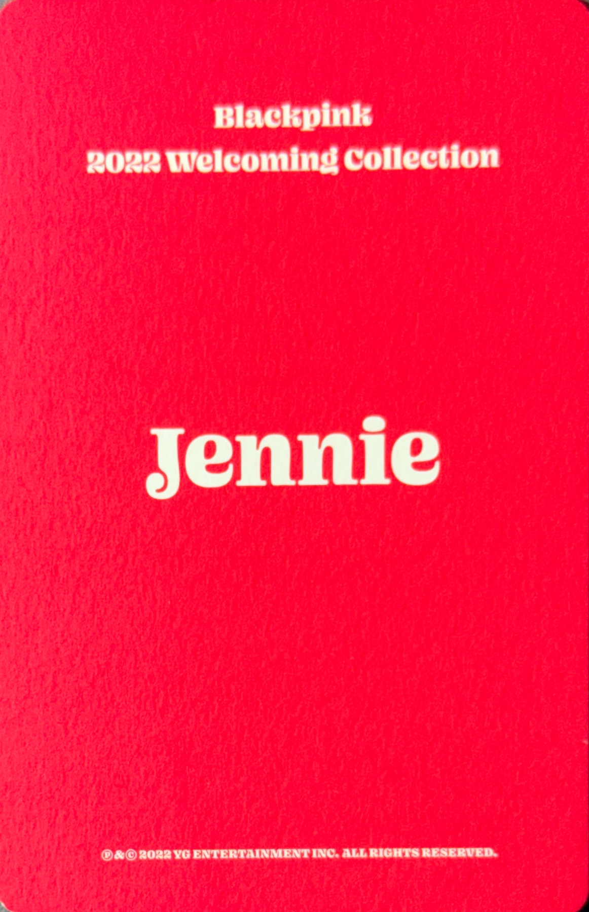Jennie BLACKPINK photocard back side - Photocard