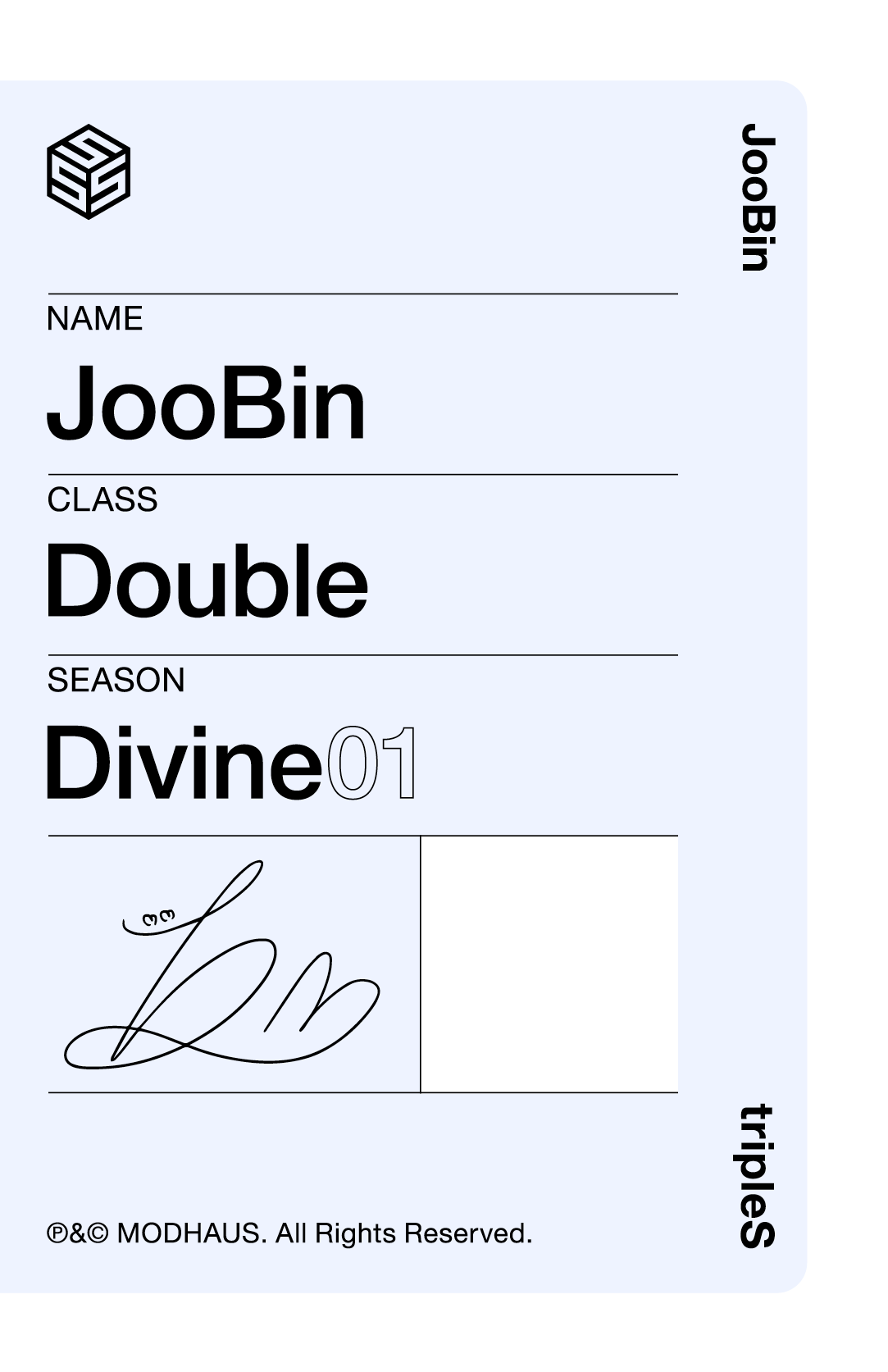 Joobin tripleS photocard back side - Double Class Objekt