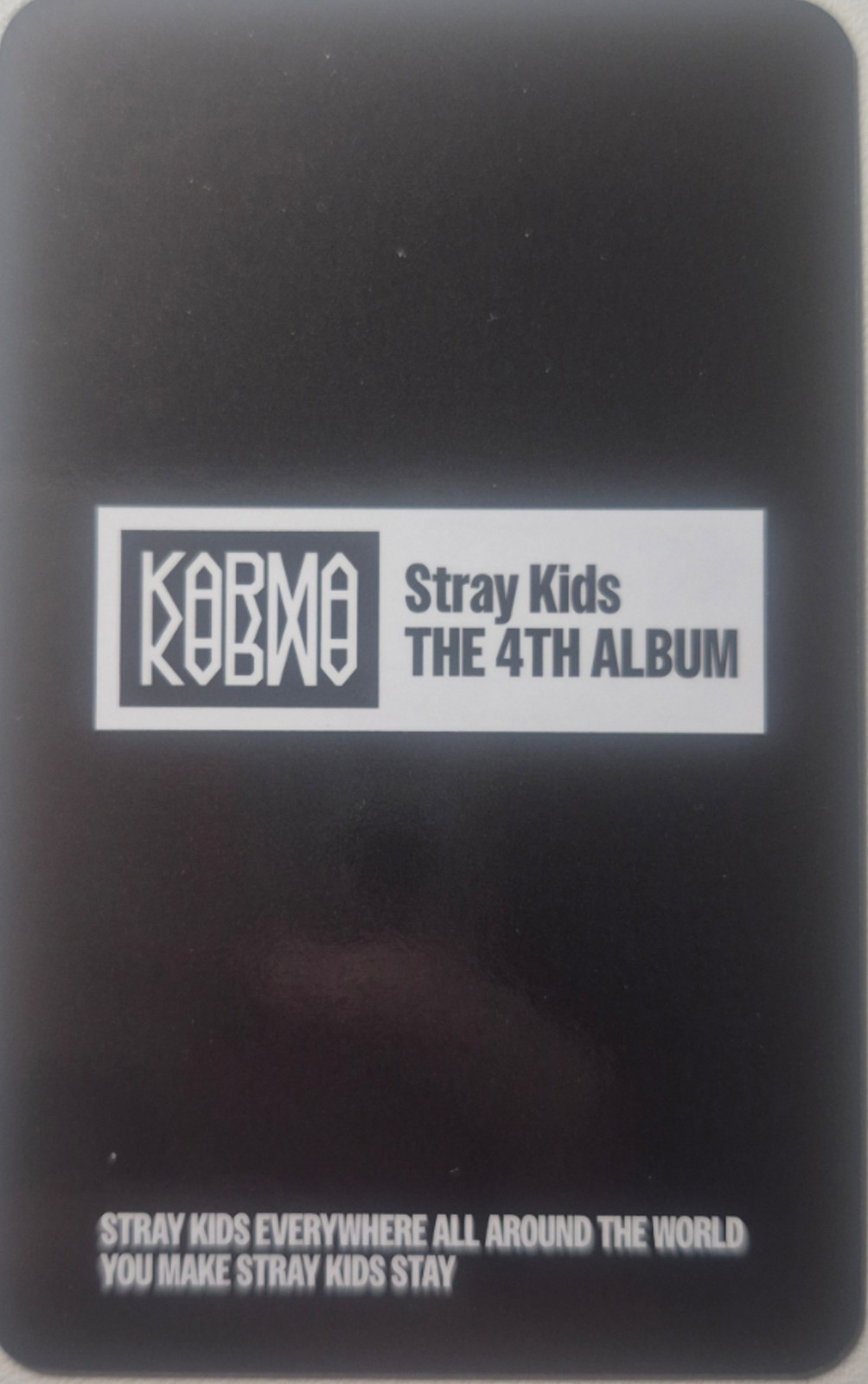 Bang Chan Stray Kids photocard back side - Benefit