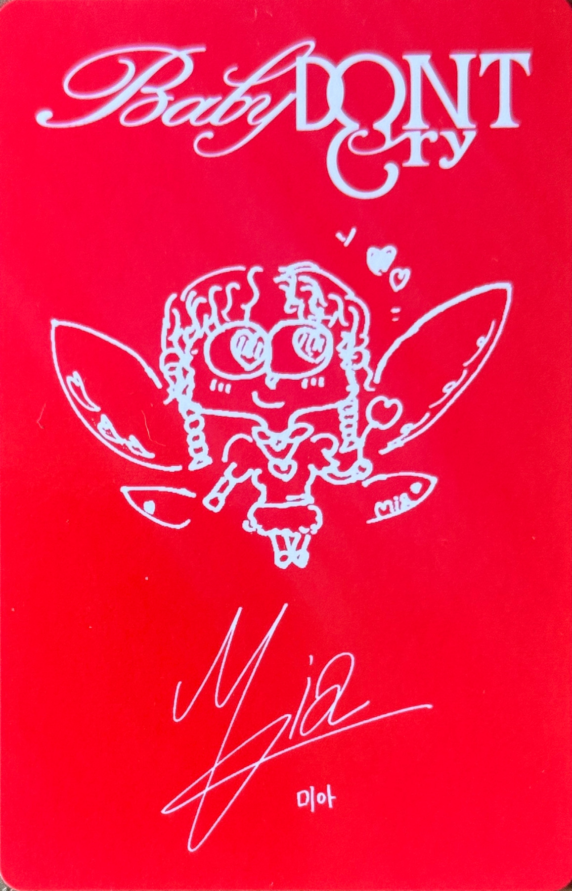 Mia Baby DONT Cry photocard back side - Photocards