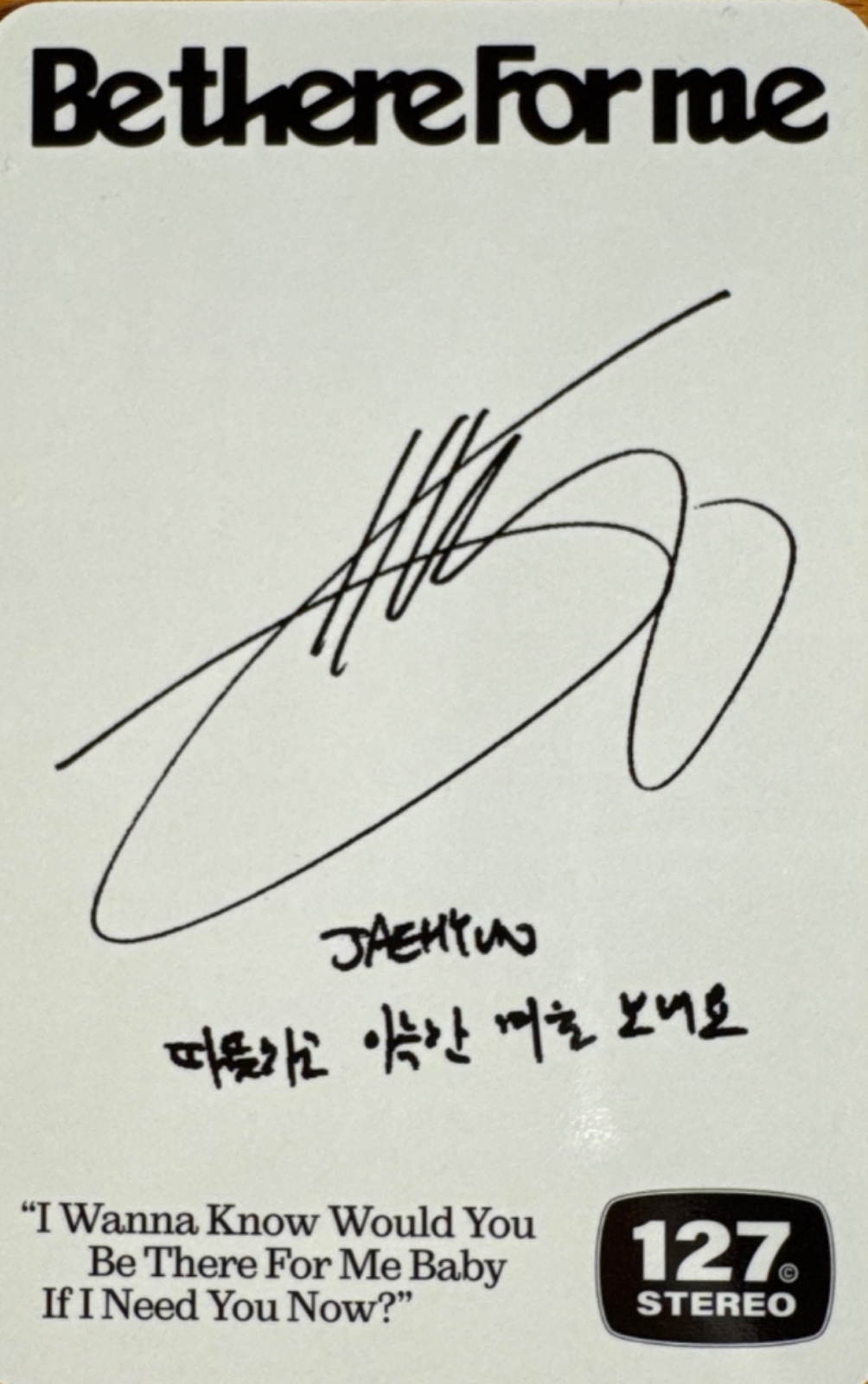 Jaehyun NCT 127 photocard back side - Photocards