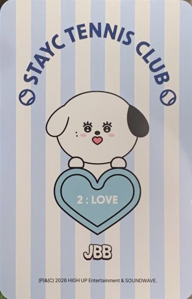 J STAYC photocard back side - Monitor Figure Photocard