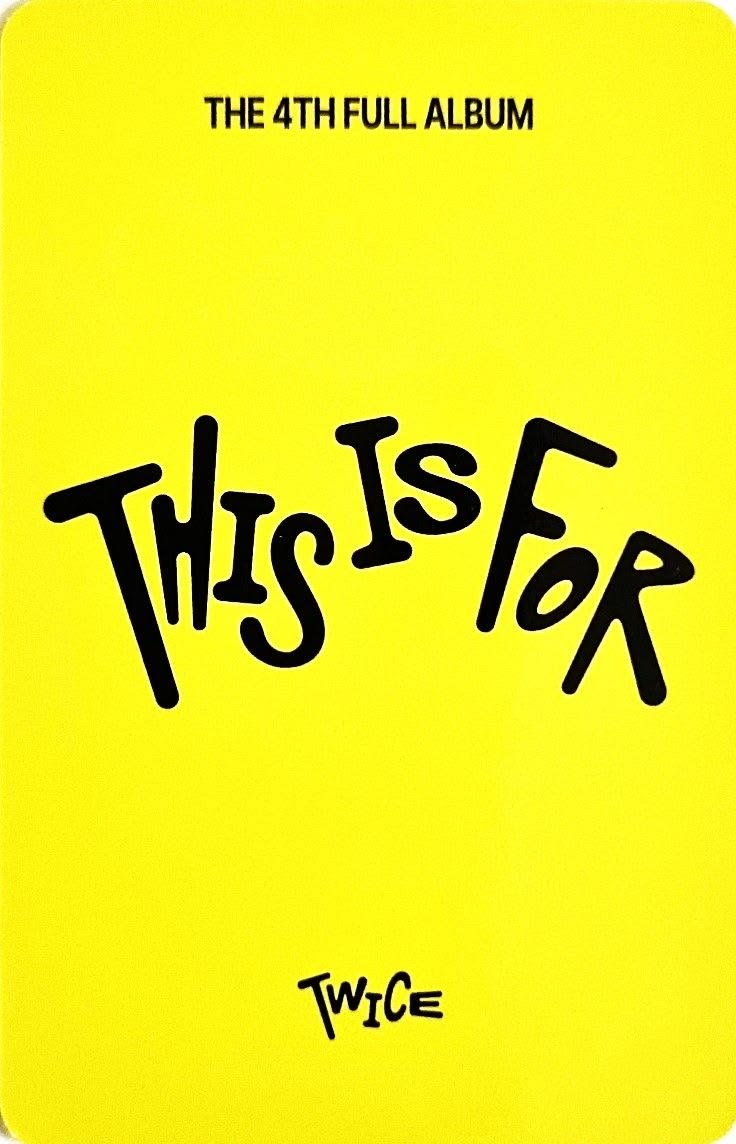 Jihyo TWICE photocard back side - Pre-Order