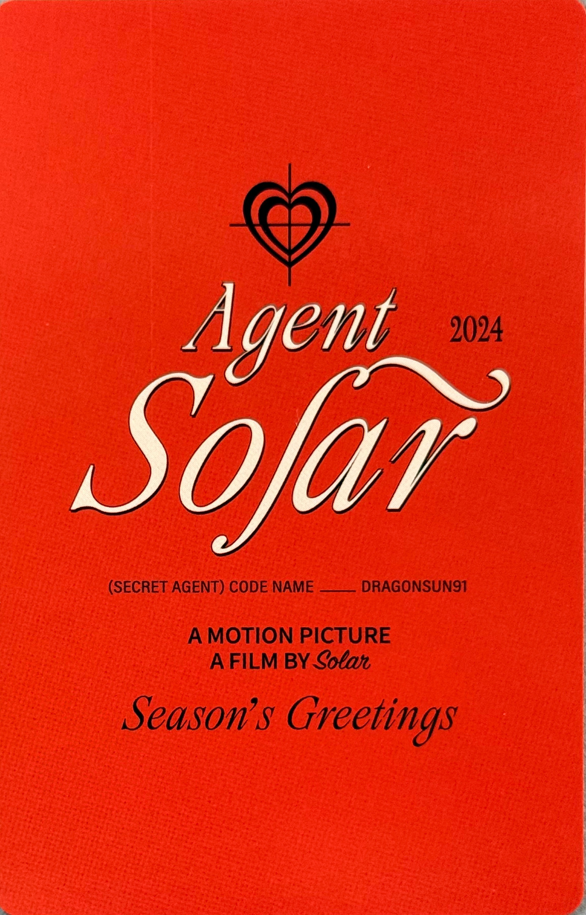 Solar Solar photocard back side - Photocard