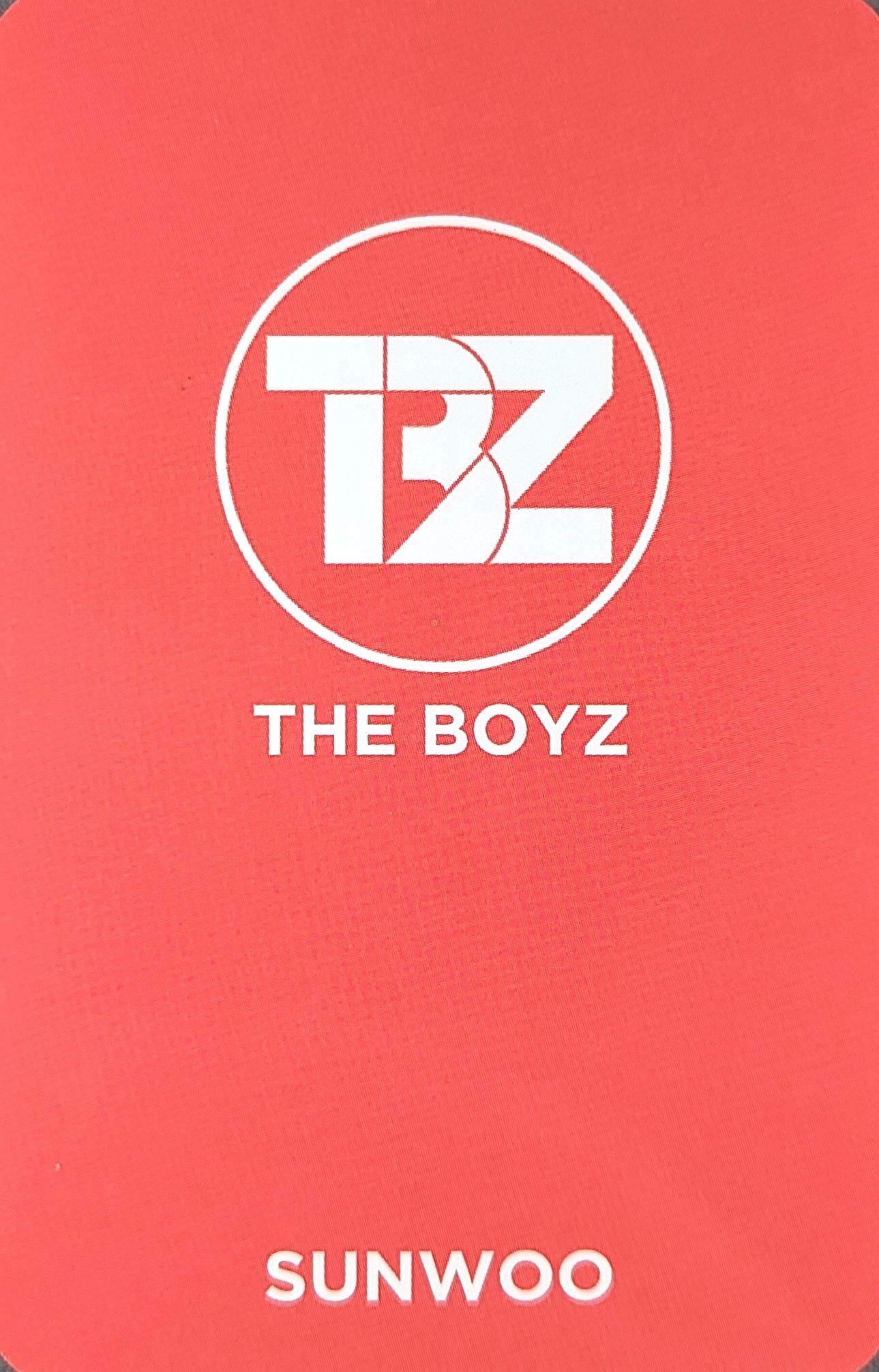 Sunwoo THE BOYZ photocard back side - Benefit