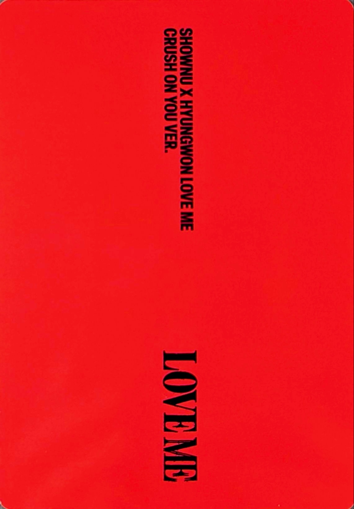 Shownu Shownu X Hyungwon photocard back side - Photocard