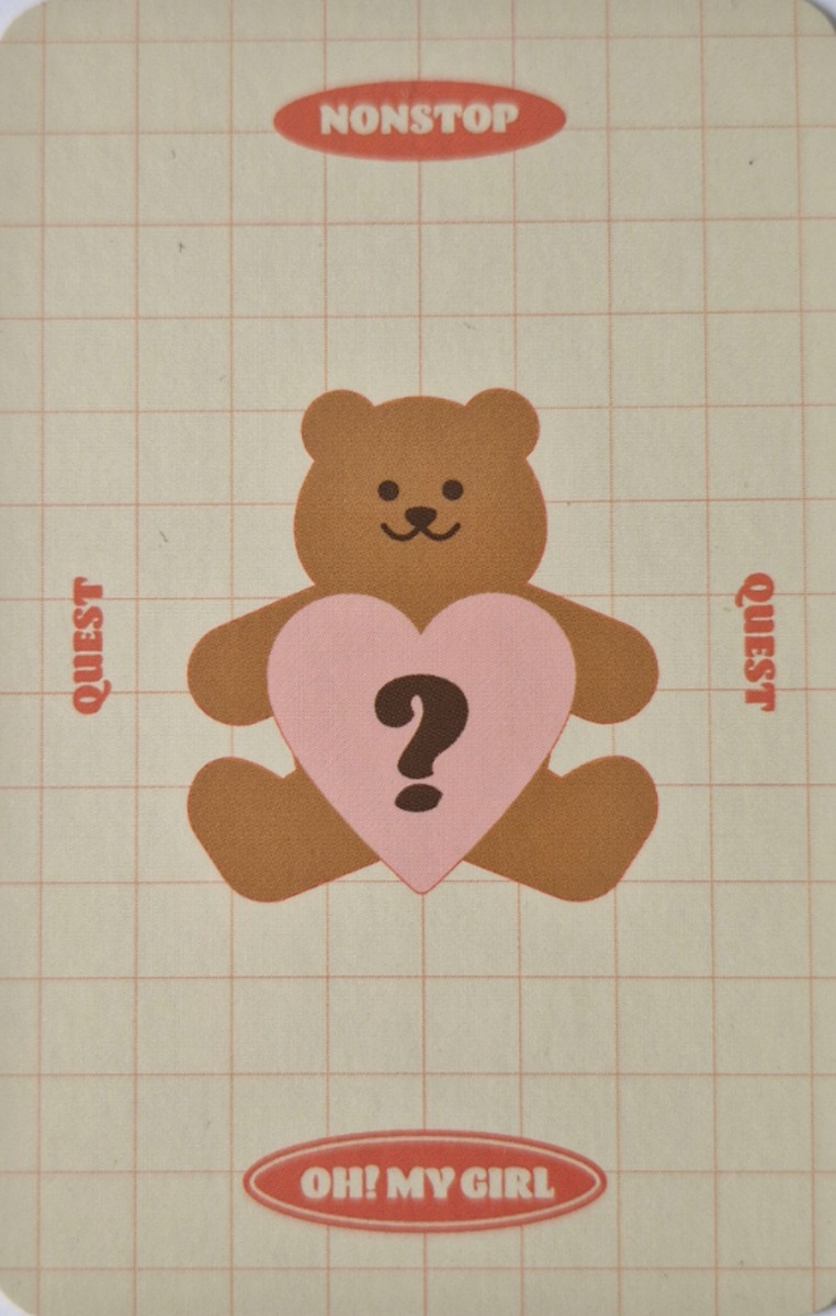 Yooa OH MY GIRL photocard back side - Quest Card