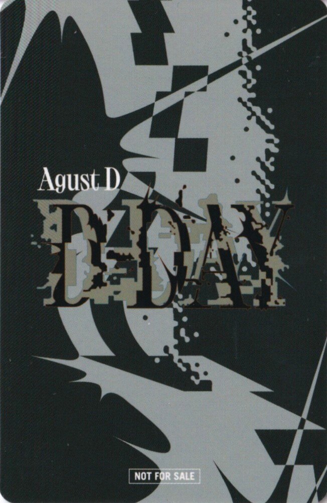 Suga Agust D photocard back side - Lucky Draw