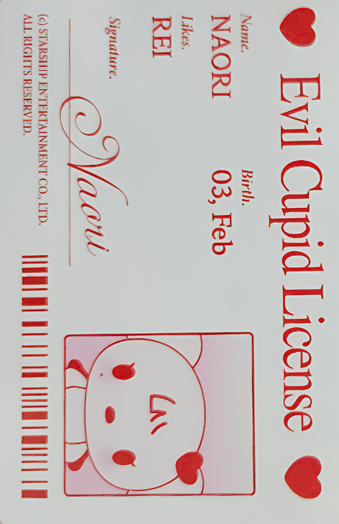Evil Cupid License Card