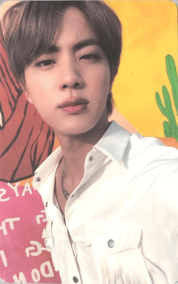 Jin BTS photocard from Lucky Draw