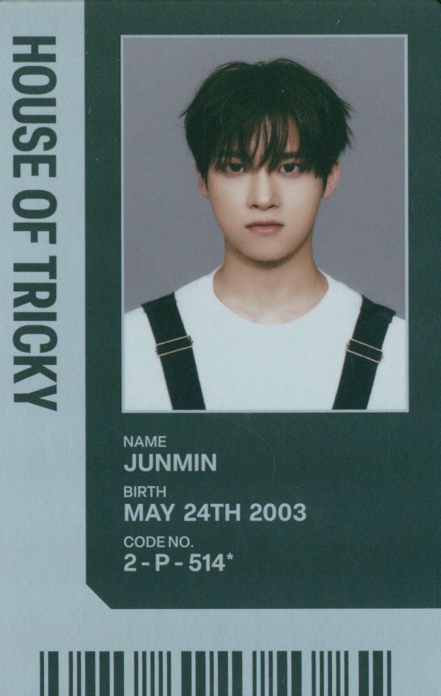Junmin xikers photocard - HOUSE OF TRICKY: Trial And Error ID Card