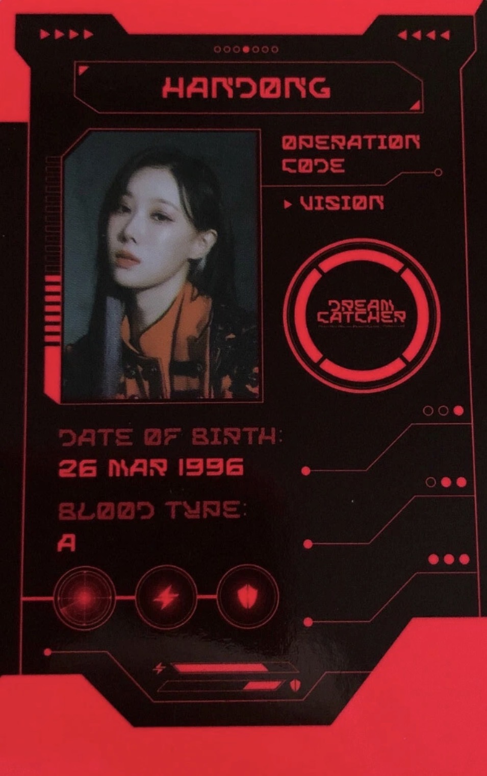 Handong Dreamcatcher photocard from Agent Card