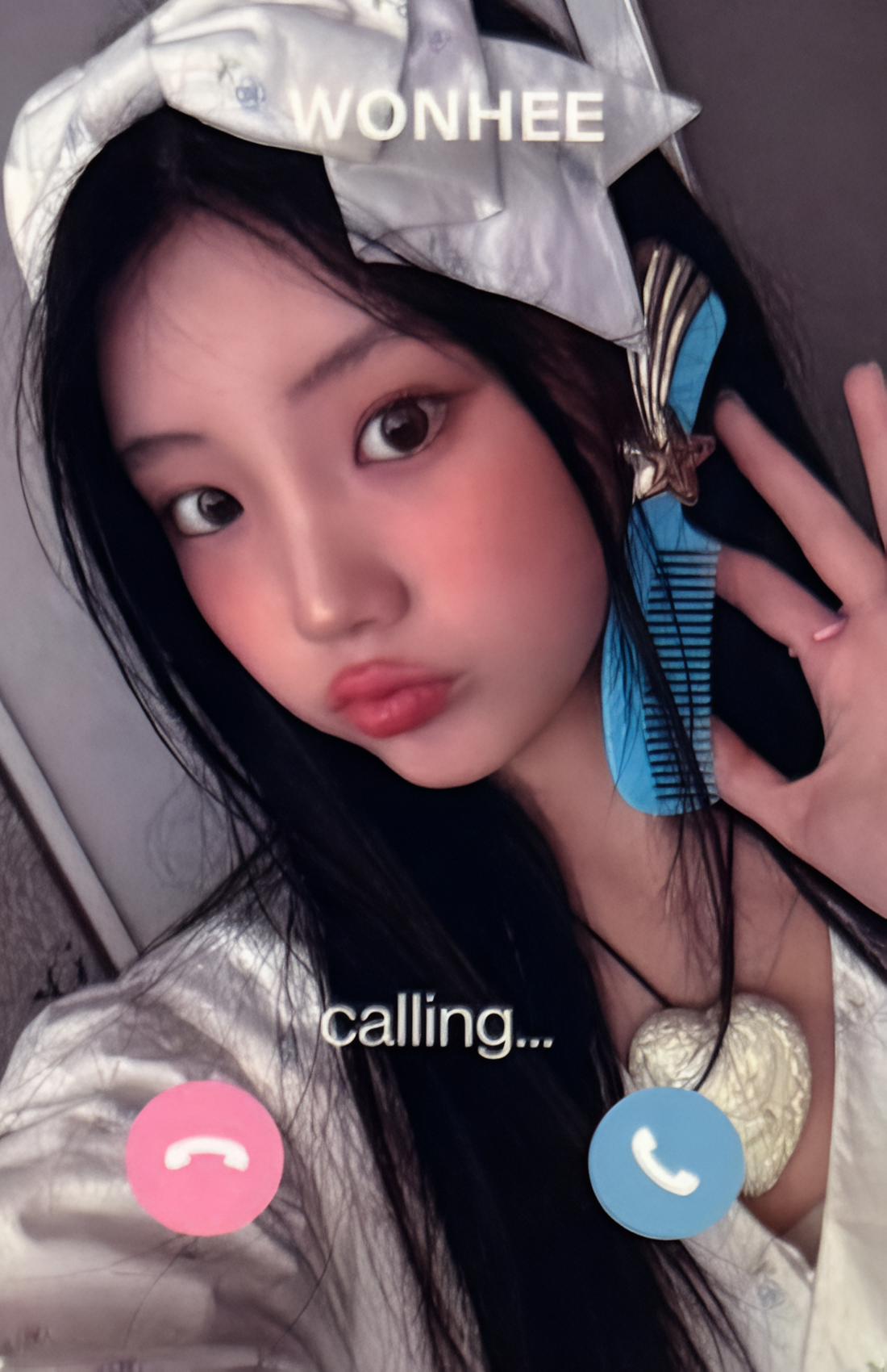 Wonhee ILLIT photocard from Moshi Moshi Card