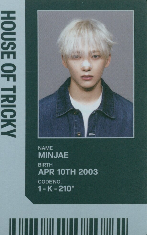 Minjae xikers photocard from ID Card