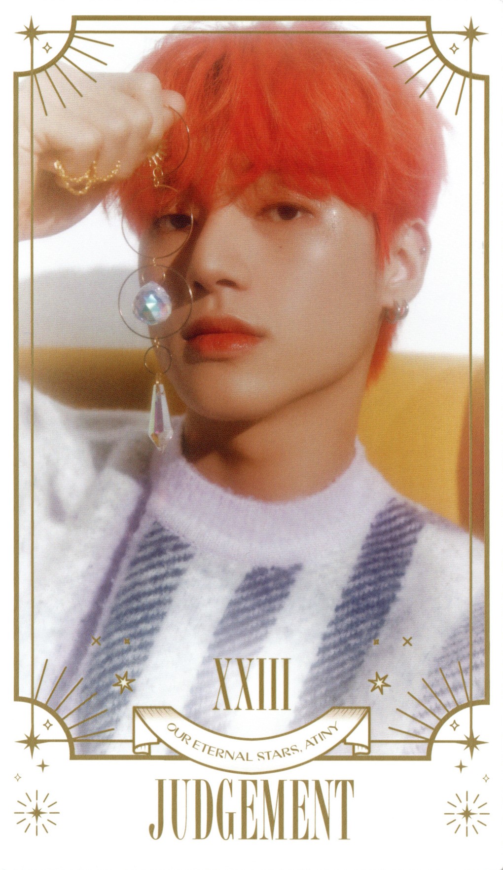 Wooyoung ATEEZ photocard from Fortune Card Set