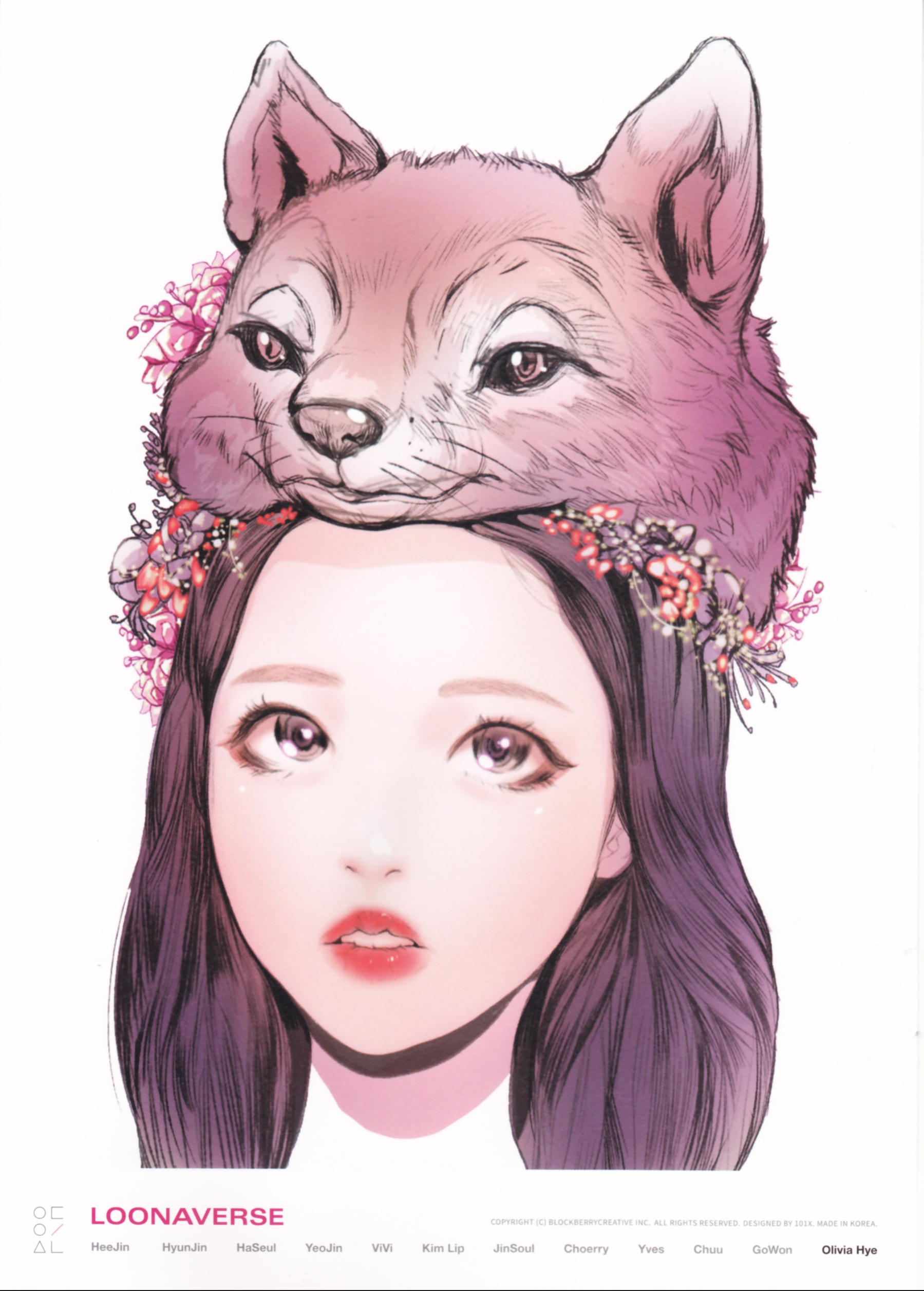 Hyeju LOONA photocard from Illust Poster Set