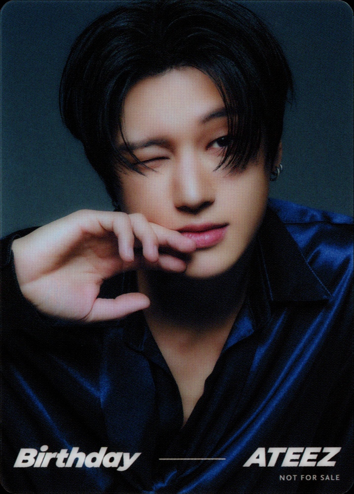 Wooyoung ATEEZ photocard from Clear Card Preorder Benefit